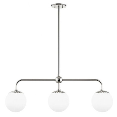 Paige 3 Light Linear Pendant 13.5 Inches Tall and 37 Inches Wide by Mitzi - H193903-PN