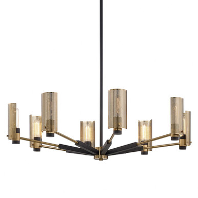 Pilsen 8 Up Light Oversized Chandelier by Troy - F6878-SFB/PBR