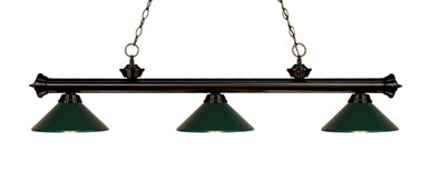 Riviera 3 Light Island/Billiard 16 Inches Wide by 15 Inches High by Z-Lite - 200-3BRZ