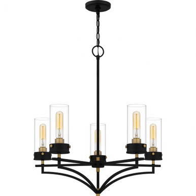 Hillside 5 Light Large Chandelier by Quoizel - HLS5026MBK