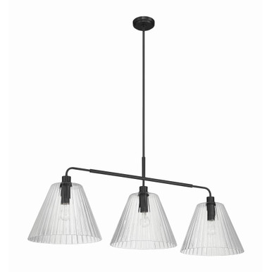 Pleated 3 Light Island 19 Inch Tall and 14 Inch Wide by Craftmade - 61173