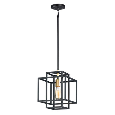 Liner 1 Light Small Pendant by Maxim - 10246BKSBR