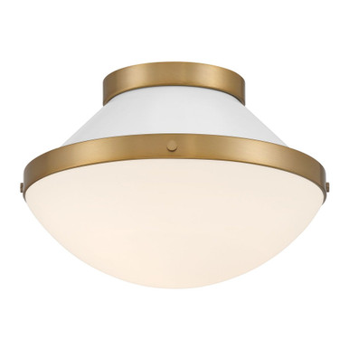 Xander 1 Light Flush Mount 8.25 Inch Tall and 12.25 Inch Wide by Crystorama - XAN-8001