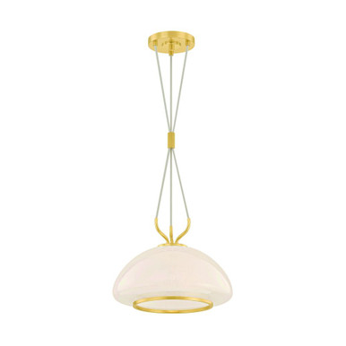 Baudette 1 Light Pendant 10.5 Inch Tall X 14.25 Inch Wide by Hudson Valley - 5715-AGB