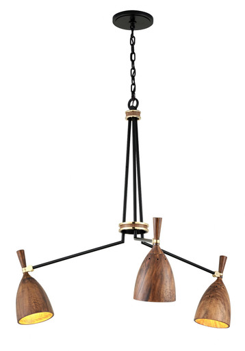 Utopia 3 Light Chandelier 36 Inches Tall and 39.75 Inches Wide by Corbett - 280-03-SBK