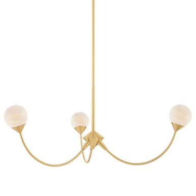 Natasha 3 Light Chandelier 14.25 Inch Tall and 36 Inch Wide by Mitzi - H1051803-AGB