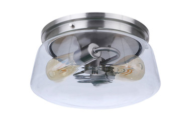 Laclede 2 Light Outdoor Flush Mount 6.13 Inch and 12 Inch Wide by Craftmade - ZA3837-SA
