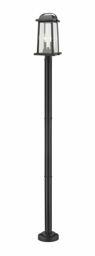 Millworks 2 Light Outdoor Post Mount Lantern 9 x 88.75 Inches by Z-Lite - 574PHMR-567P-BK