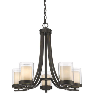 Willow 5 Light Chandelier 25.25 Inches Wide by 22.25 Inches High by Z-Lite - 426W