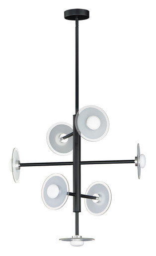 Helio 28W 7 LED Light Large Oversized Pendant by Maxim - 24767FTSWBK