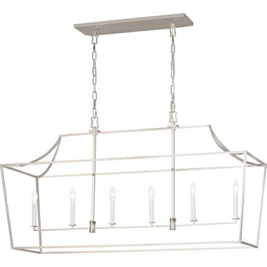 Southold 6 Light Linear Island Pendant by Visual Comfort Studio - CC1036