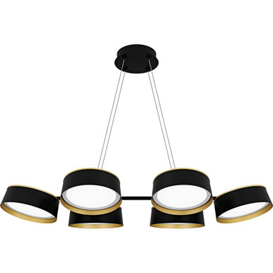 Byrnes 56W LED Linear Chandelier 4.5 Inch Tall and 40 Inch Wide by Quoizel - BYS640MBK