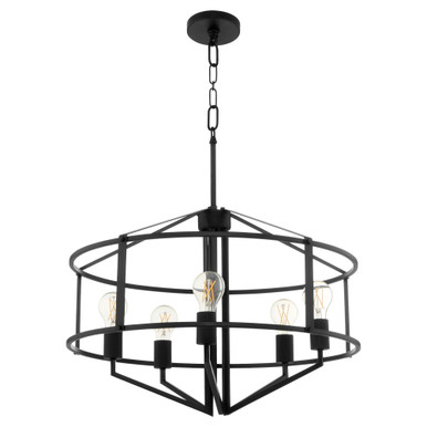 Tobin 5 Light Pendant 16.5 Inch Tall and 24 Inch Wide by Quorum - 8373-5-59
