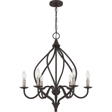 Dupont 6 Light Medium Chandelier by Quoizel - DUP5025OZ