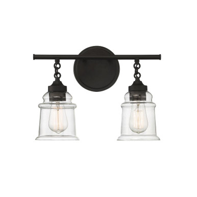 Fuller 2 Light Bath Vanity 11 Inch Tall and 15 Inch Wide by Savoy House - L8-8055-2