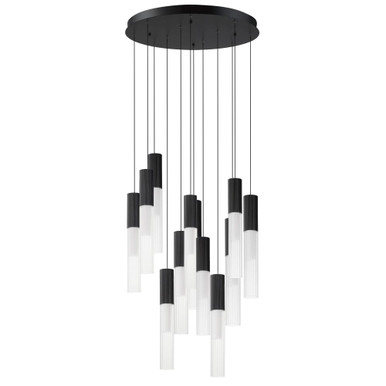 Reeds 60 Watt 12 LED Light Large Pendant by ET2 - E11019-144BK