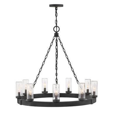 Sawyer 45W 9 LED Light Large Outdoor Pendant by Hinkley - 29208BK