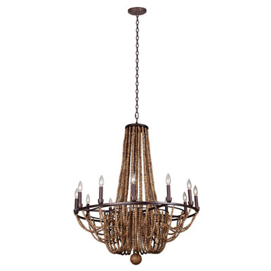 Beechwood 12 Light Large Chandelier by Kalco - 505272RM