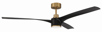 Phoebe Three Blade Ceiling Fan with Light Kit 60 Inches Wide by Craftmade - PHB60FBSB3-NWF