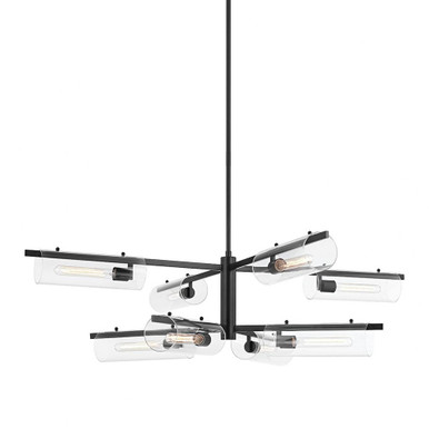 Ariel 8 Light Chandelier 16.25 x 30 Inches Wide by Mitzi - H326808-SBK