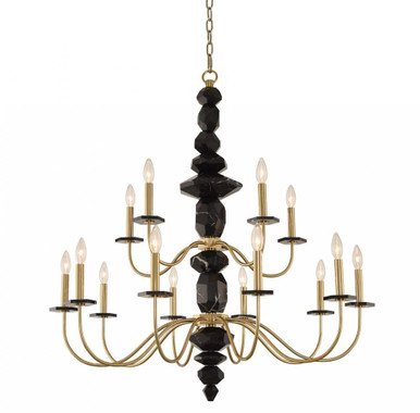 Piedra 15 Light Oversized 2 Tier Chandelier by Allegri - 031552-039