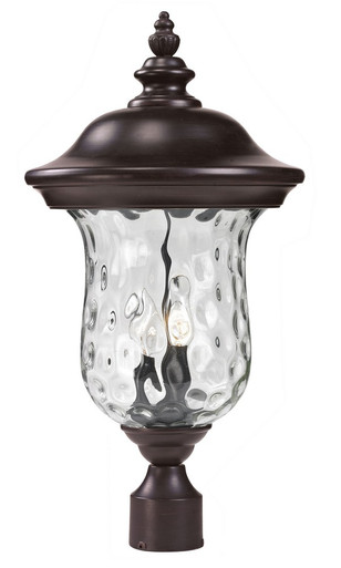Armstrong 2 Light Outdoor Post Mount Lantern 10 x 21 Inches by Z-Lite - 533PHM-RBRZ