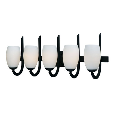 Taylor 5 Light Bath Vanity 31.5 Inches by 11.5 inches high by Maxim  - 21645SWTXB