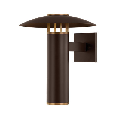 Birk 1 Light Outdoor Wall Sconce 15 Inch Tall and 13 Inch Wide by Troy - B7915-PBR/BRZ