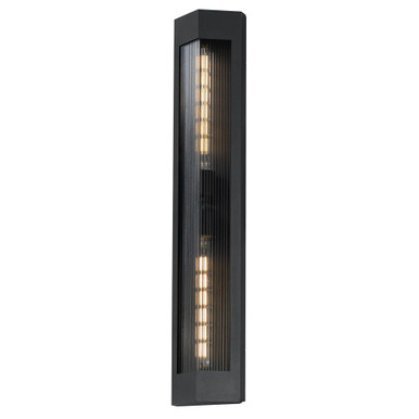 Triform 2 Light Outdoor Wall Lantern by Maxim - 30763CRBKAB