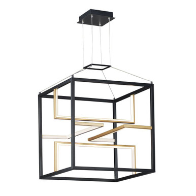 Chamber 176W 4 LED Light Large Pendant 18.25 Inch Wide by ET2 - E21224-BKGLD
