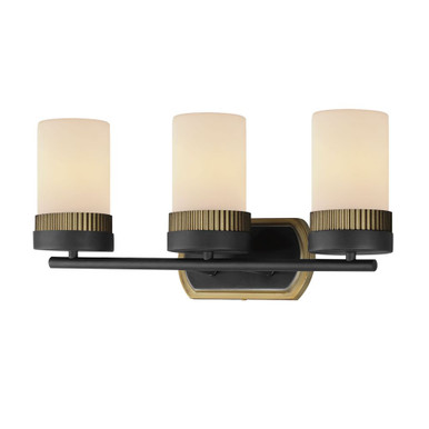 Ruffles 3 Light Vanity Light by Maxim - 32652SWBKAB