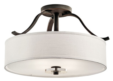Leighton 4 Light 22 Inch Wide Semi Flush Mount by Kichler - 42486oz
