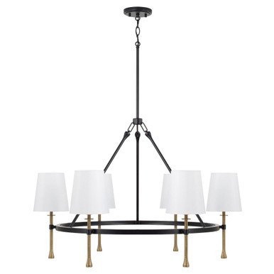 Hollis 6 Light Chandelier 23.5 Inch Tall and 35 Inch Wide by Capital - 460761MBG-717