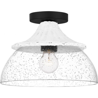 Otten 1 Light 12 Inch Wide Semi Flush Mount by Quoizel - OTN1712MBK