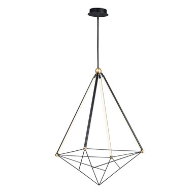 Spire 208W 4 LED Oversized Pendant by ET2 - E20596-BKGLD