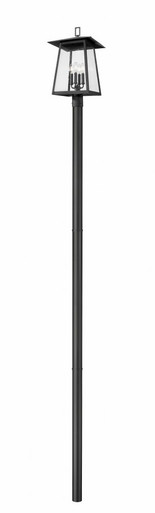 Rainer 4 Light Outdoor Post Mount 142.25 x 13.5 Inches by Z-Lite - 5015PHBR-5009P120-BK