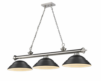 Cordon 3 Light Billiard 14 x 14 Inch by Z-Lite 2306-3BN-SMB - 2306-3BN-SMB
