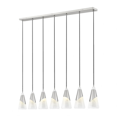 Aimie 7 Light Linear Chandelier 15.75 Inch Tall and 7 Inch Wide by Z Lite - 828P7-7L