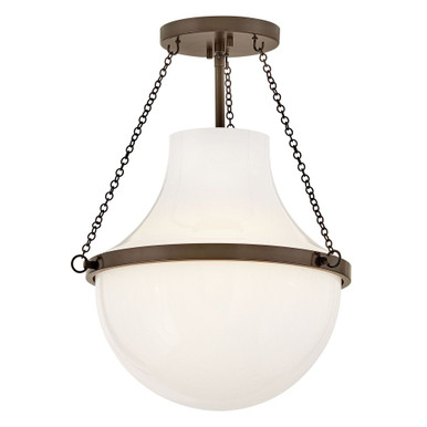 Collins 12W 1 LED Semi Flush Mount 18.25 Inch and 15 Inch Wide by Hinkley - 46891HZ