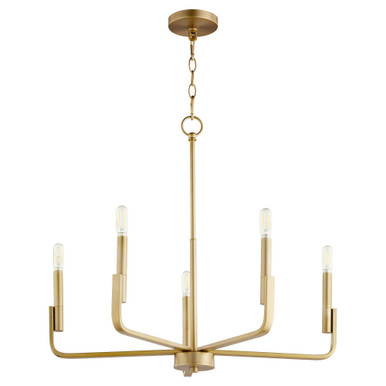 Tempo 6 Light Medium Chandelier by Quorum - 6210-5-80