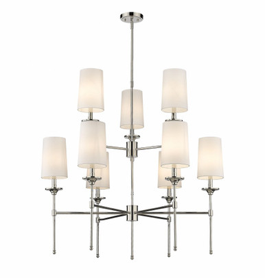 Emily 9 Light Chandelier 38.75 x 38 In by Z-Lite - 3033-9PN