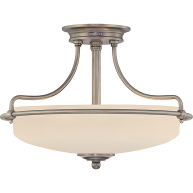 Griffin 3 Light 17 Inch Wide Semi Flush Mount by Quoizel - GF1717