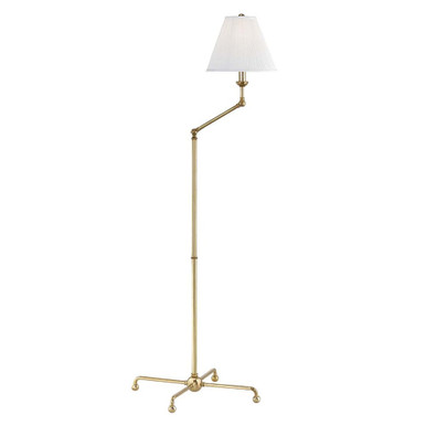 Classic No.1 1 Light Floor Lamp 22.5 x 50.5 Inches High by Hudson Valley - MDSL108-AGB