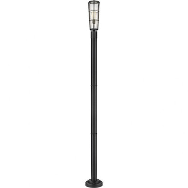 Helix 1 Light Outdoor Post Mounted Fixture 93 x 6 In by Z-Lite - 591PHB-567P-BK