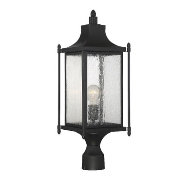 Dunnmore 1 Light Outdoor Post Lantern 23.5 x 8  Inch by Savoy House - 5-3454-BK