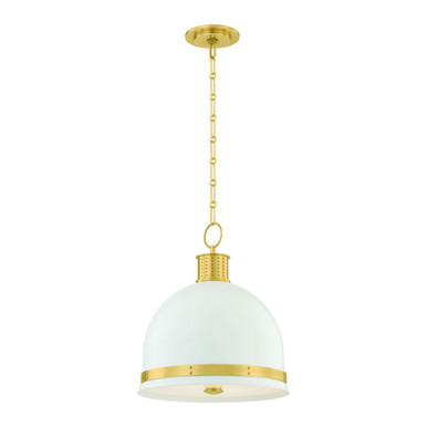 Briscoe 2 Light Pendant 17.5 Inch Tall and 15 Inch Wide by Hudson Valley - 2132-AGB/SWH