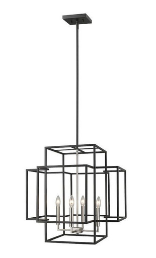 Titania 4 Light Pendant 22 x 22 Inches Wide by Z-Lite - 454-22BK-BN
