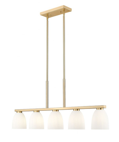 Naya 5 Light Linear Chandelier 18.25 Inch Tall and 44.5 Inch Wide by Z Lite - 7518-5L