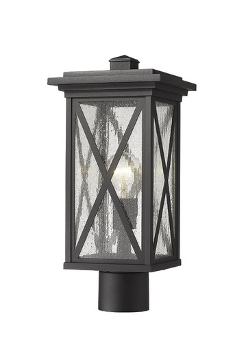 Brookside 1 Light Small Outdoor Post Mount 16.5 Inch Tall by Z-Lite - 583PHMR-BK