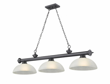 Cordon 3 Light Billiard 13.5 x 14 Inch by Z-Lite 2306-3BP-DWL14 - 2306-3BP-DWL14